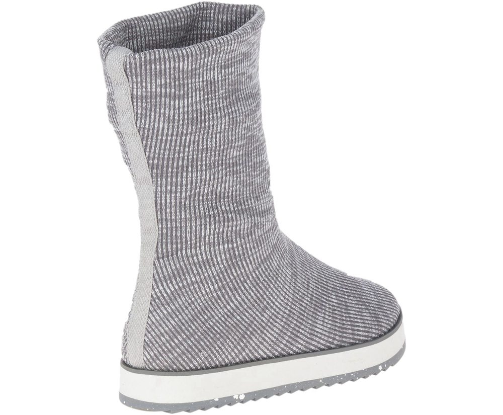 Merrell Boots Grey - Juno Knit Pull On - Womens 95TOCEMQH
